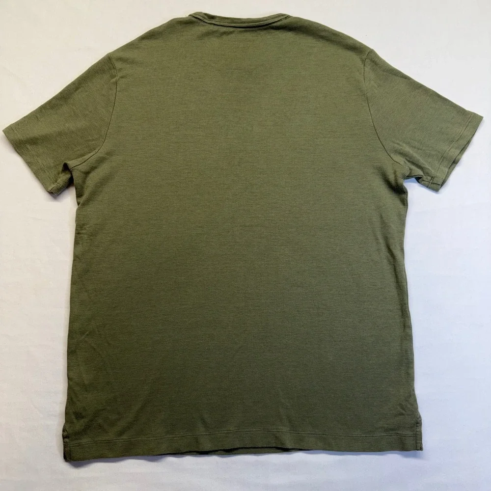 Banana Republic Luxe Touch Performance Tee Mens Sz M Olive Green Cotton T Shirt